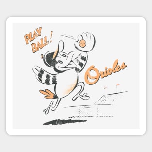 Vintage Baltimore Orioles - Play Ball! Sticker